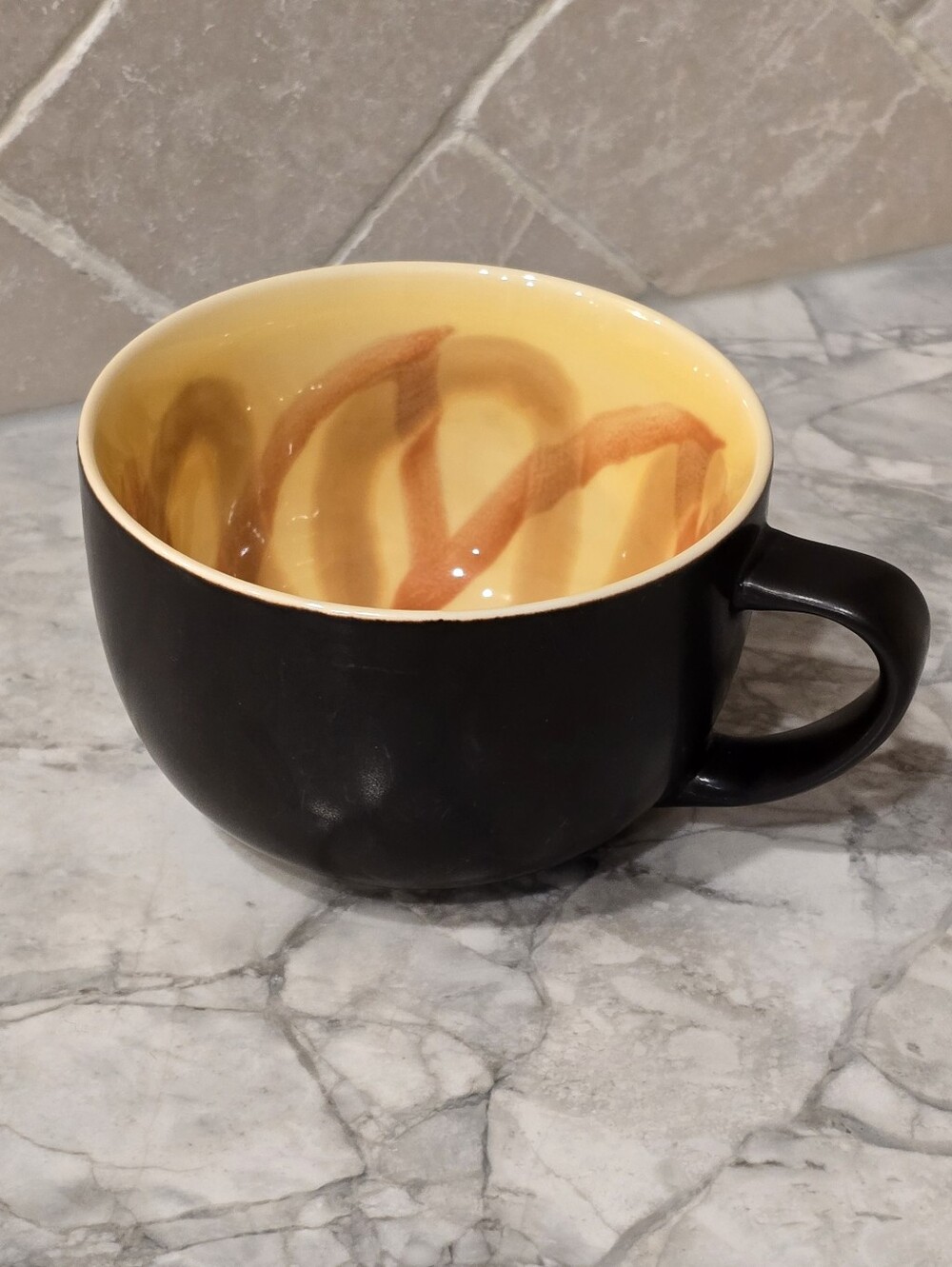 Starbucks Coffee Mug 2012 Matte Cocoa Brown Wide Ceramic Cup Tea Cappuchio